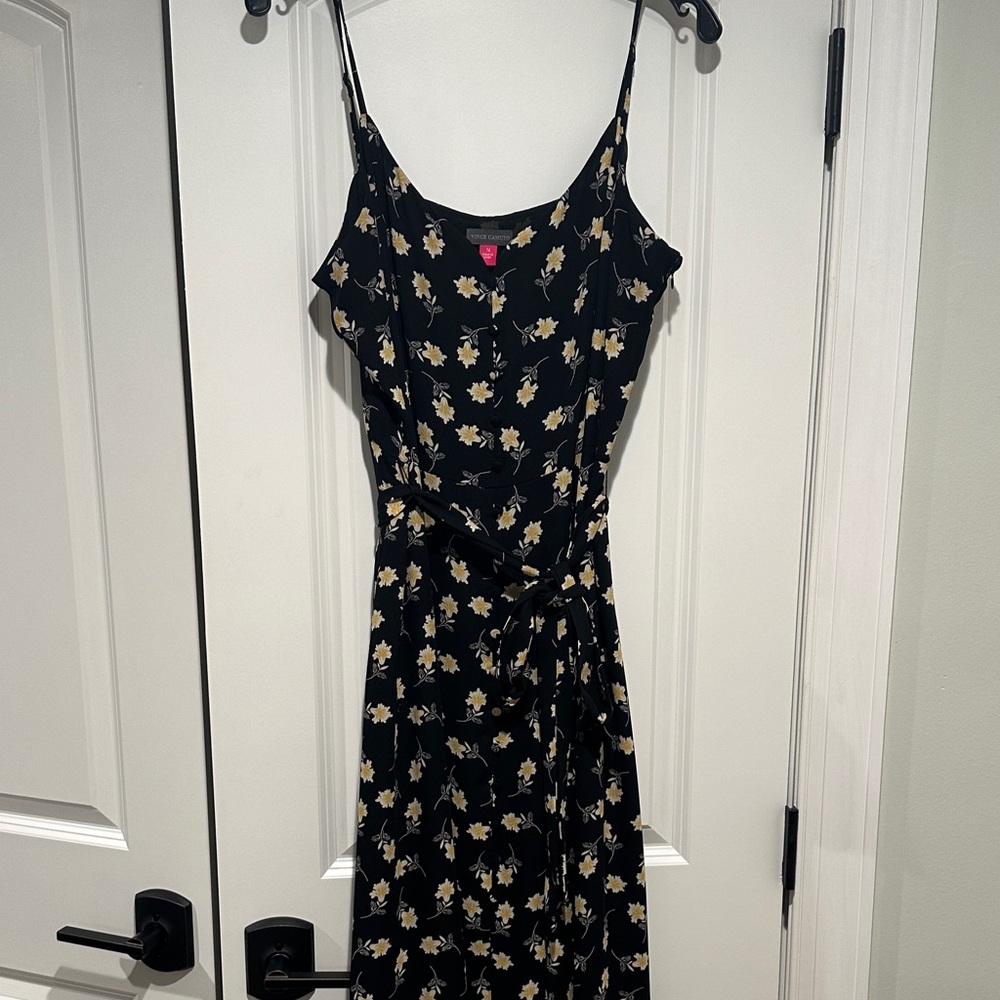 Vince Camuto Midi Dress with Yellow Floral Print